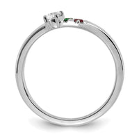 14k WG 2 Birthstone with Diamond with Mother's Ring Mounting-XMR105/2W