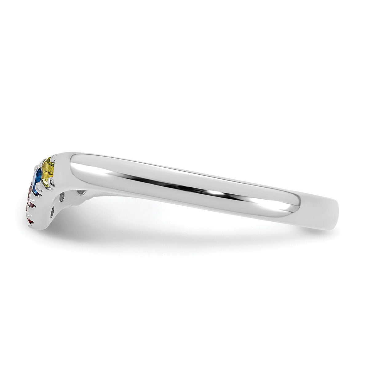 14k WG 5 Birthstone with Diamond with Mother's Ring Mounting-XMR105/5W