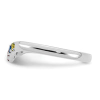 14k WG 5 Birthstone with Diamond with Mother's Ring Mounting-XMR105/5W