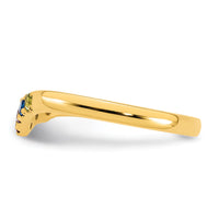 14k 5 Birthstone with Diamond Mother's Ring Mounting-XMR105/5Y