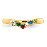 14k 5 Birthstone with Diamond Mother's Ring Mounting-XMR105/5Y