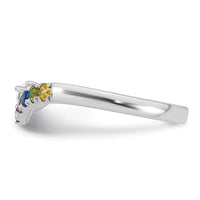 14k WG 6 Birthstone with Diamond with Mother's Ring Mounting-XMR105/6W