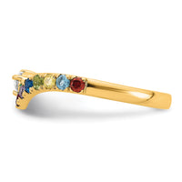 14k 8 Birthstone with Diamond Mother's Ring Mounting-XMR105/8Y