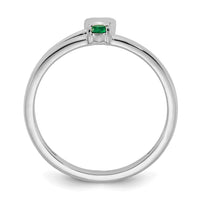 14k White Gold Heart with 1 Birthstone Mother's Ring Mounting-XMR106/1W