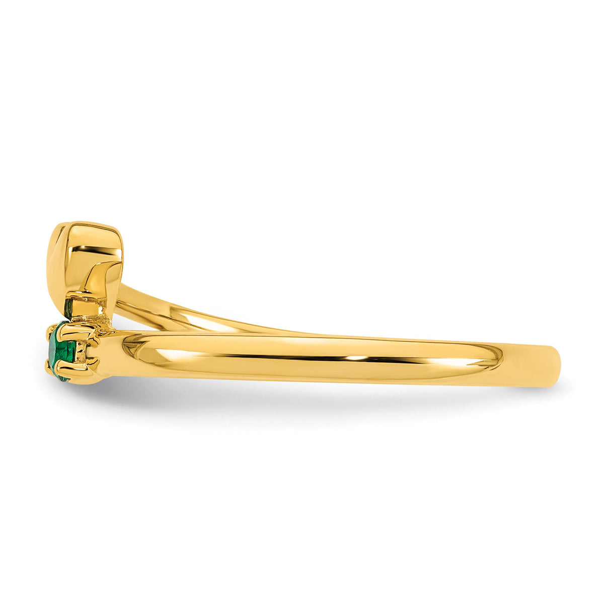 14k Heart with 1 Birthstone Mother's Ring Mounting-XMR106/1Y
