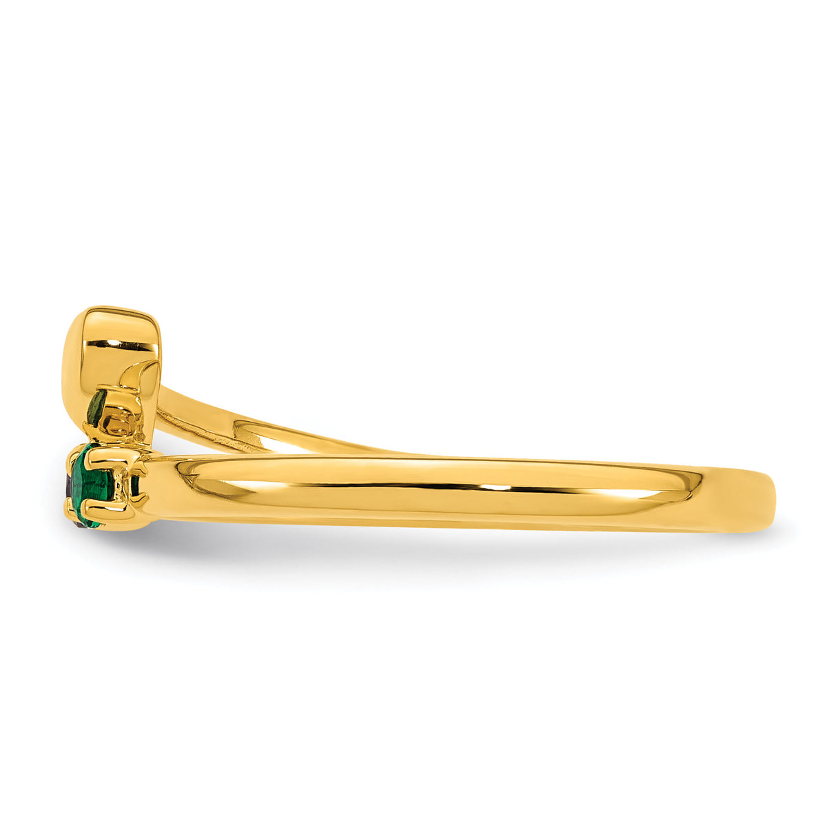14k Heart with 2 Birthstone Mother's Ring Mounting-XMR106/2Y