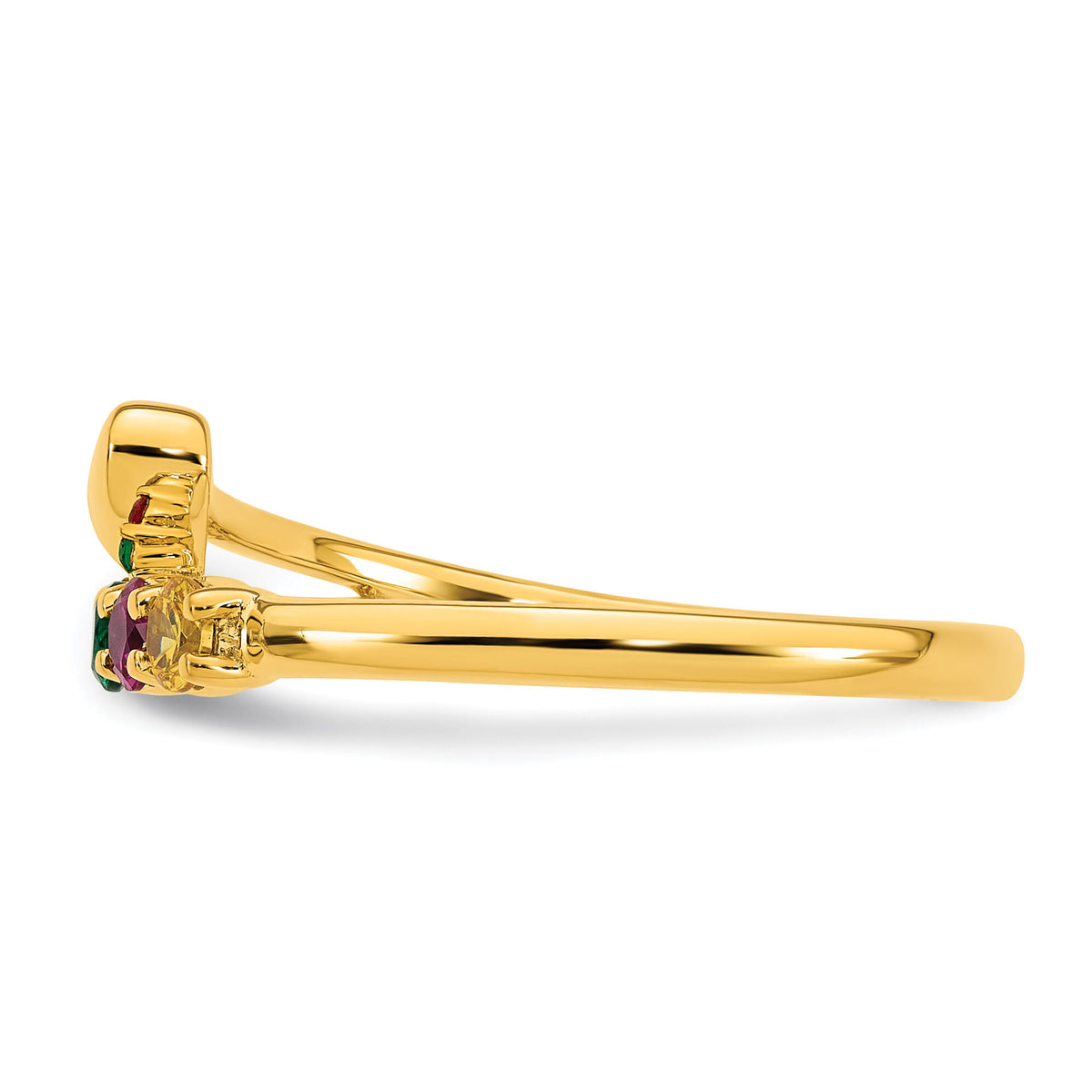 14k Heart with 5 Birthstone Mother's Ring Mounting-XMR106/5Y