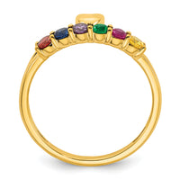 14k Heart with 6 Birthstone Mother's Ring Mounting-XMR106/6Y