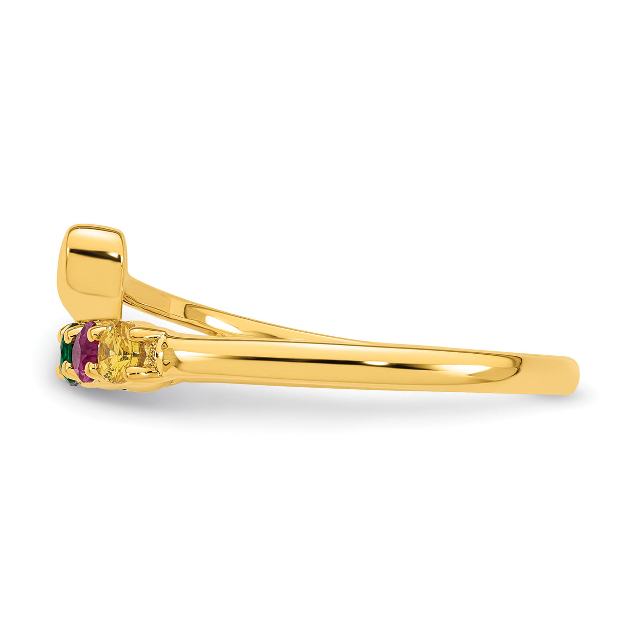 14k Heart with 6 Birthstone Mother's Ring Mounting-XMR106/6Y
