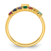 14k Heart with 7 Birthstone Mother's Ring Mounting-XMR106/7Y
