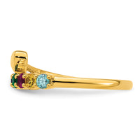 14k Heart with 8 Birthstone Mother's Ring Mounting-XMR106/8Y