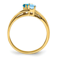 14k Polished 2-Stone Mothers Ring Mounting-XMR10/2