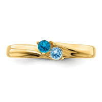 14k Polished 2-Stone Mothers Ring Mounting-XMR10/2