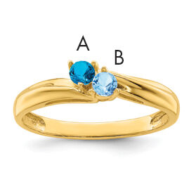 14k Polished 2-Stone Mothers Ring Mounting-XMR10/2