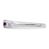 14k White Gold Polished 2-Stone Mothers Ring Mounting-XMR10/2W