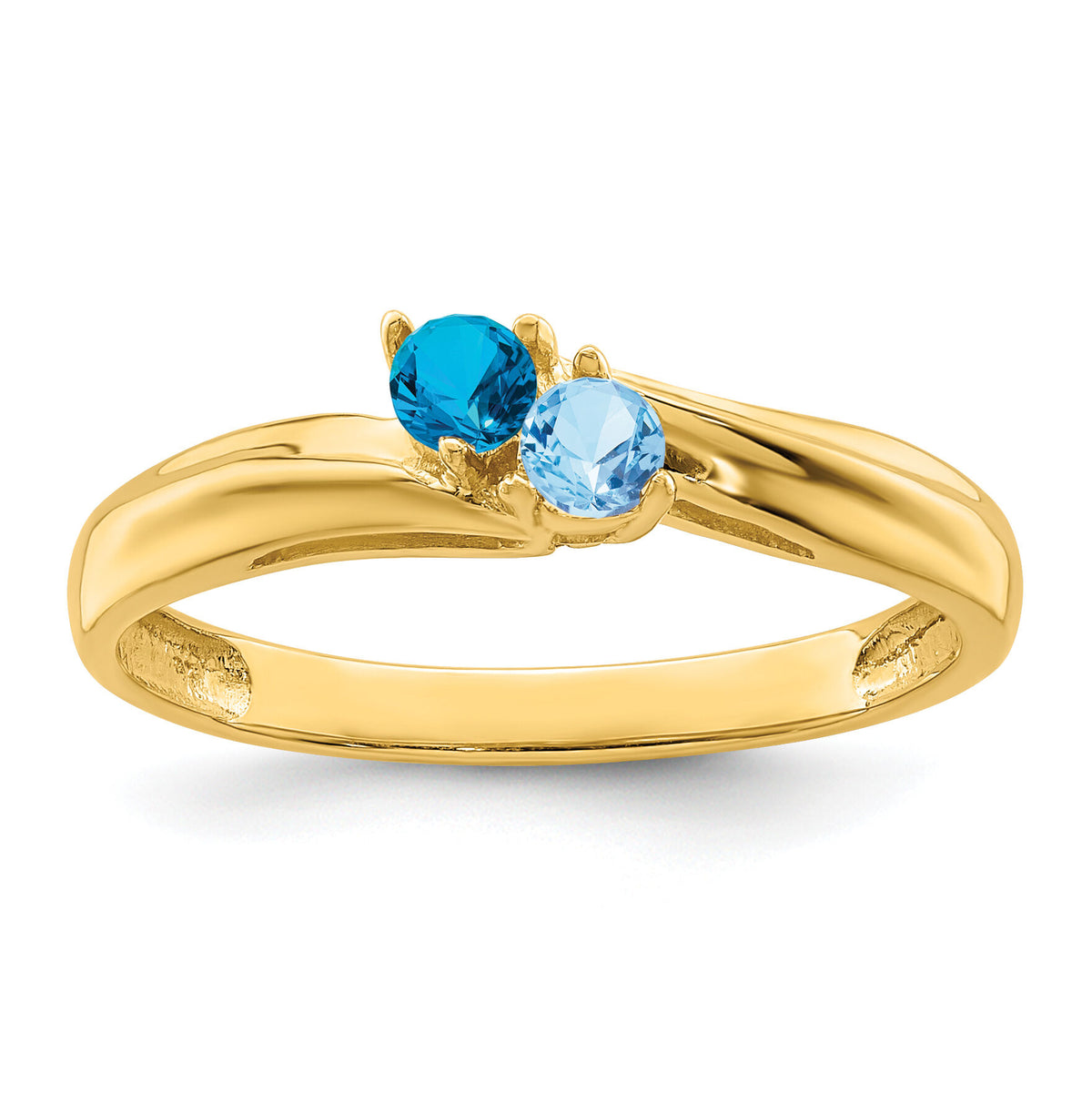 14k Polished 2-Stone Mothers Ring Mounting-XMR10/2