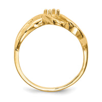 14k Polished 1-Stone Mothers Ring Mounting-XMR12/1