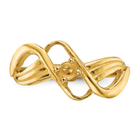 14k Polished 1-Stone Mothers Ring Mounting-XMR12/1