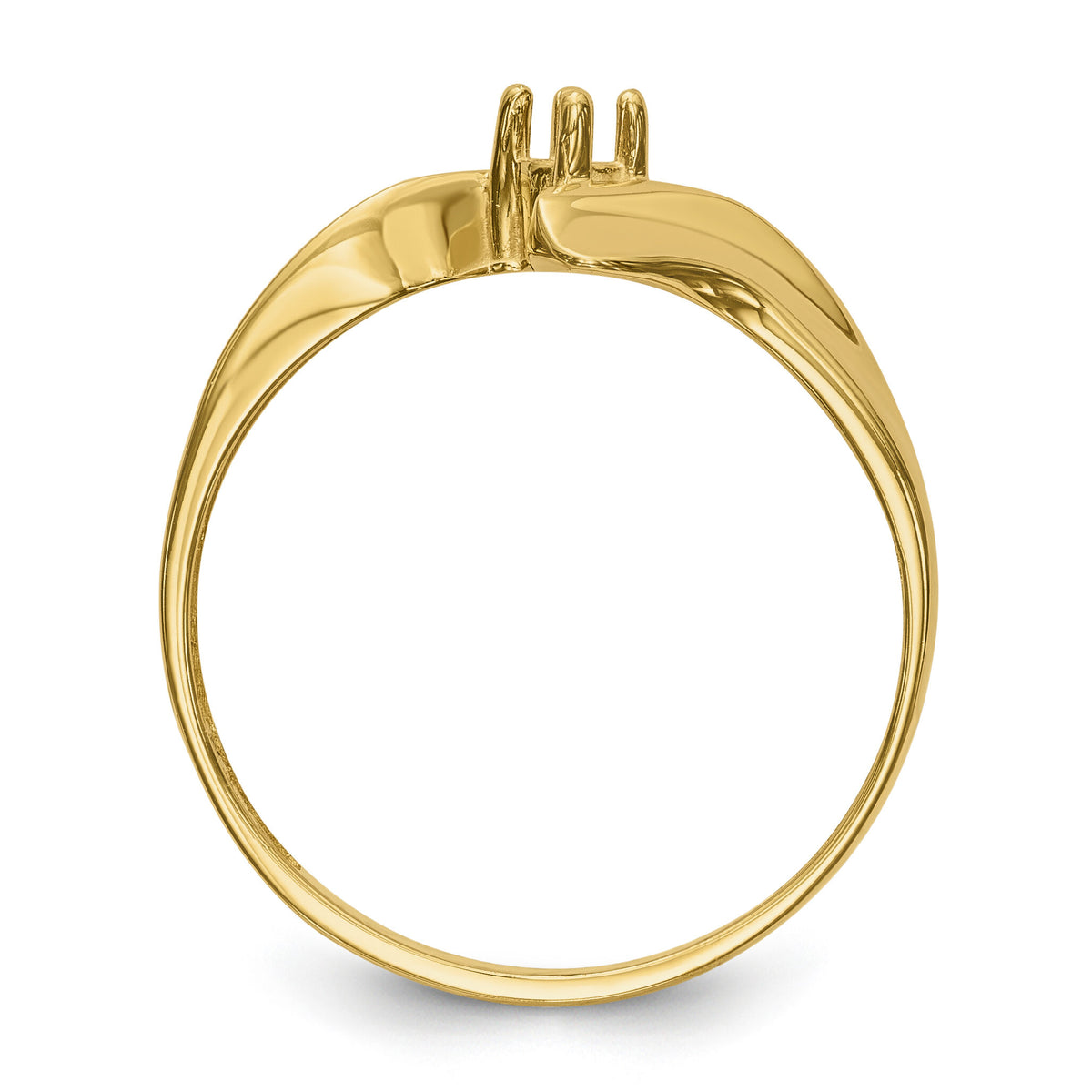 14k Polished 1-Stone Mothers Ring Mounting-XMR13/1