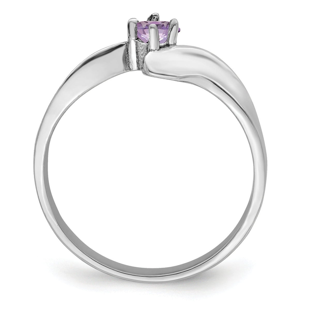 14k White Gold Polished 1-Stone Mothers Ring Mounting-XMR13/1W