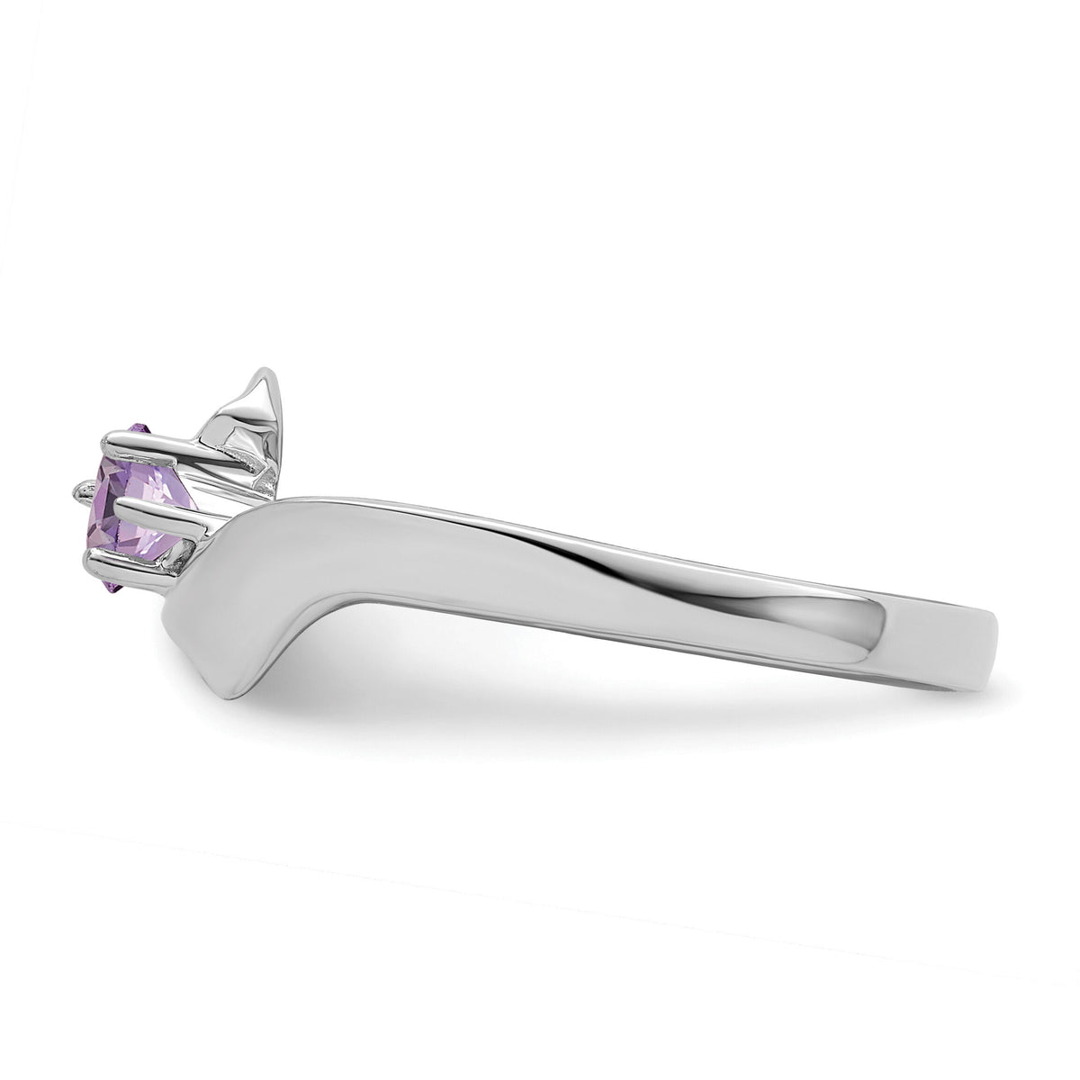 14k White Gold Polished 1-Stone Mothers Ring Mounting-XMR13/1W
