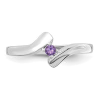 14k White Gold Polished 1-Stone Mothers Ring Mounting-XMR13/1W