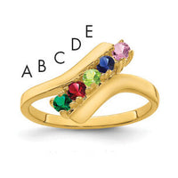 14k Polished 5-Stone Mothers Ring Mounting-XMR13/5