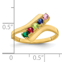 14k Polished 5-Stone Mothers Ring Mounting-XMR13/5