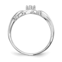 14k White Gold Polished 1-Stone Mothers Ring Mounting-XMR14/1W