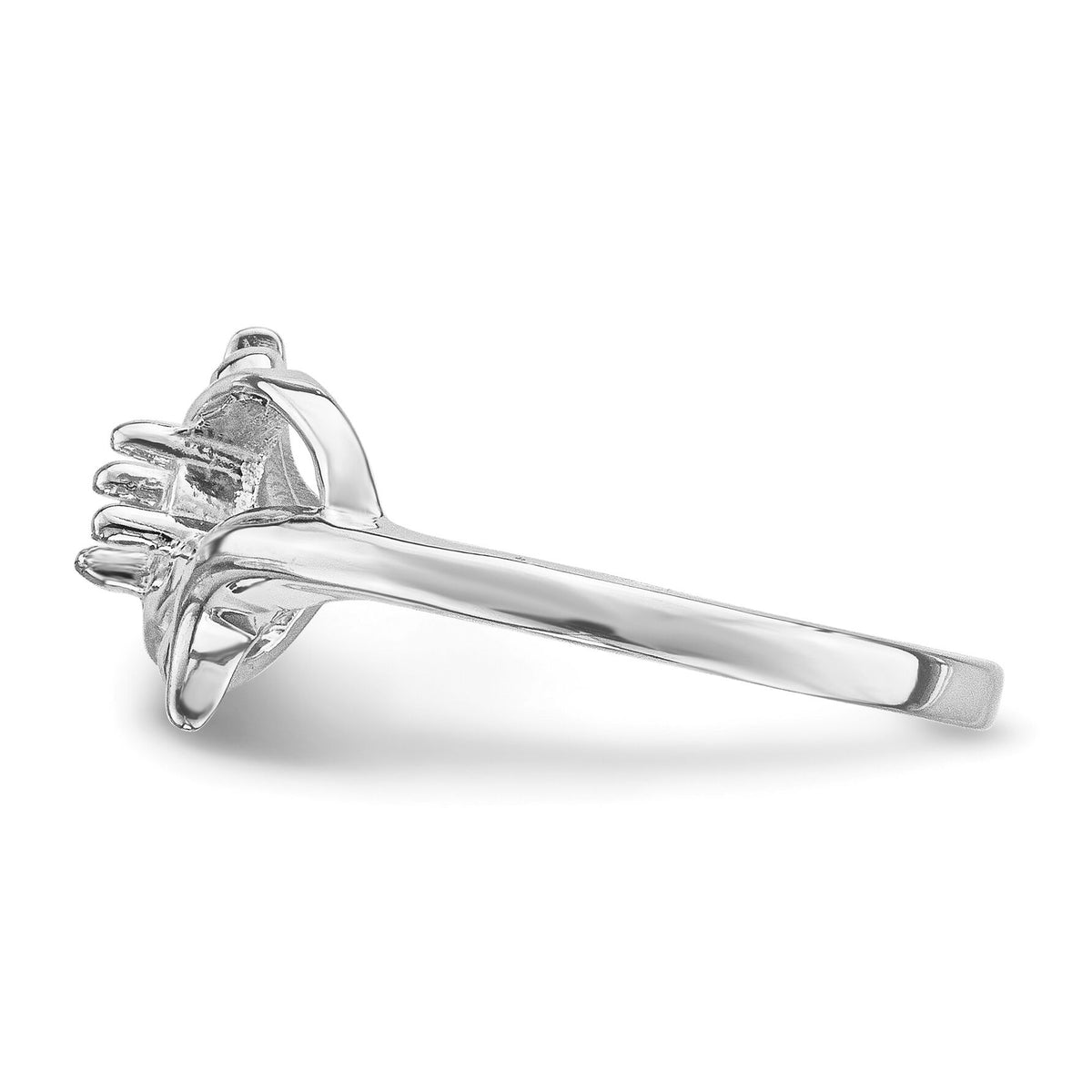 14k White Gold Polished 1-Stone Mothers Ring Mounting-XMR14/1W