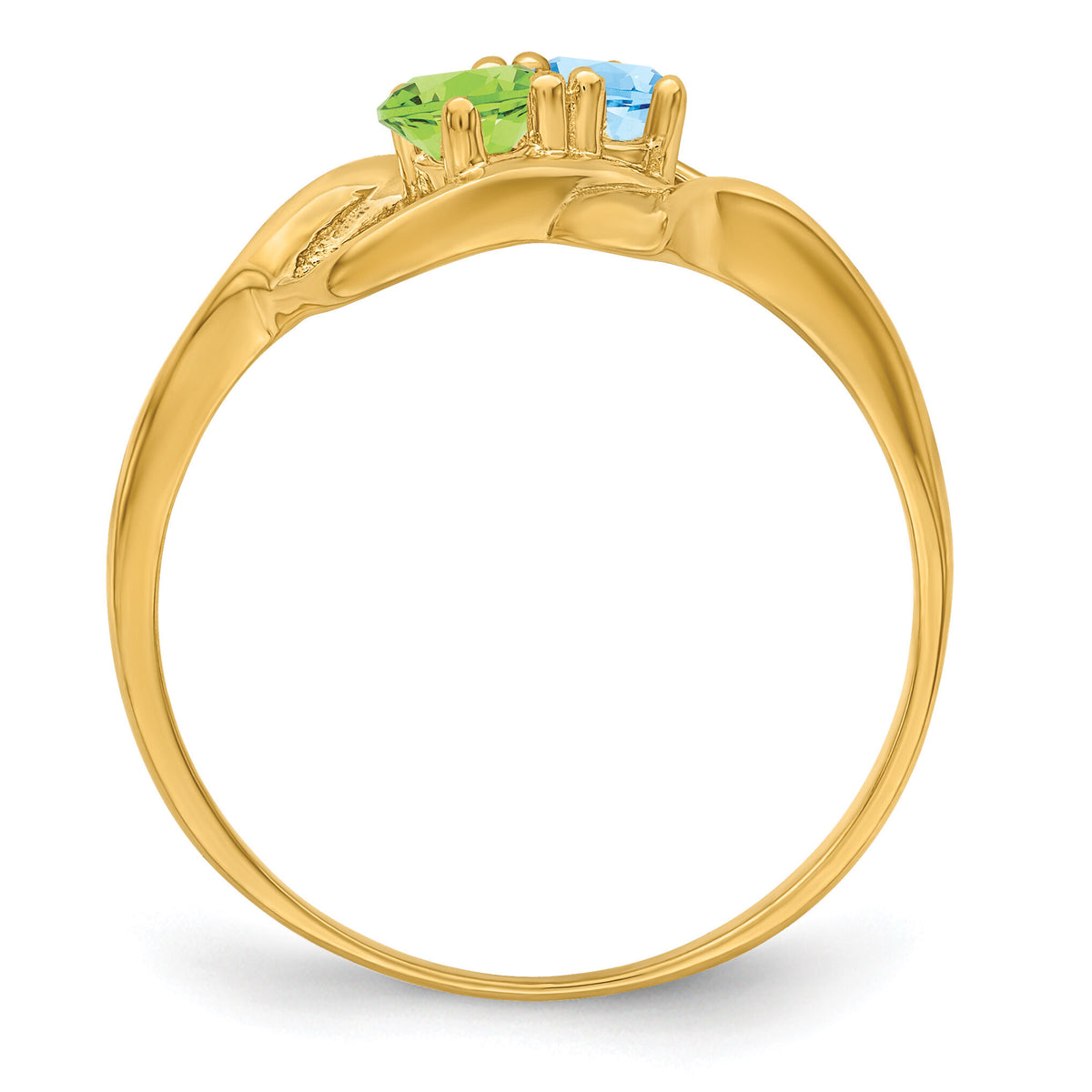 14k Polished 2-Stone Mothers Ring Mounting-XMR14/2