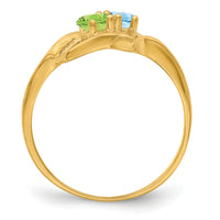 14k Polished 2-Stone Mothers Ring Mounting-XMR14/2