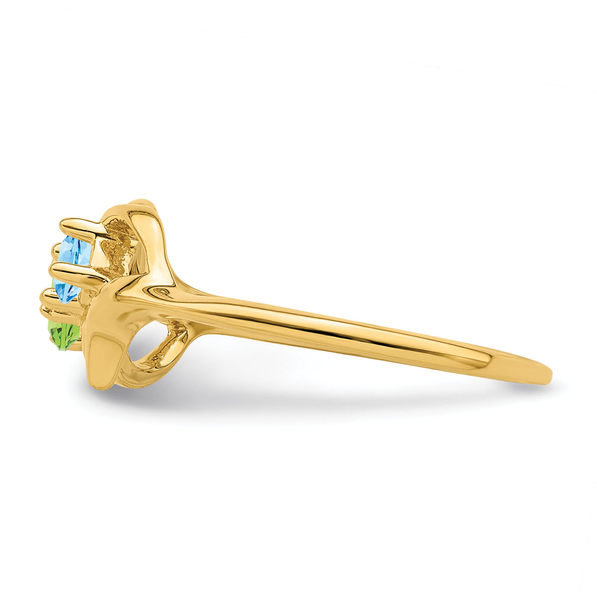 14k Polished 2-Stone Mothers Ring Mounting-XMR14/2