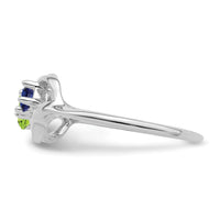 14k White Gold Polished 2-Stone Mothers Ring Mounting-XMR14/2W