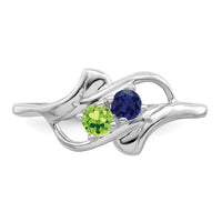 14k White Gold Polished 2-Stone Mothers Ring Mounting-XMR14/2W