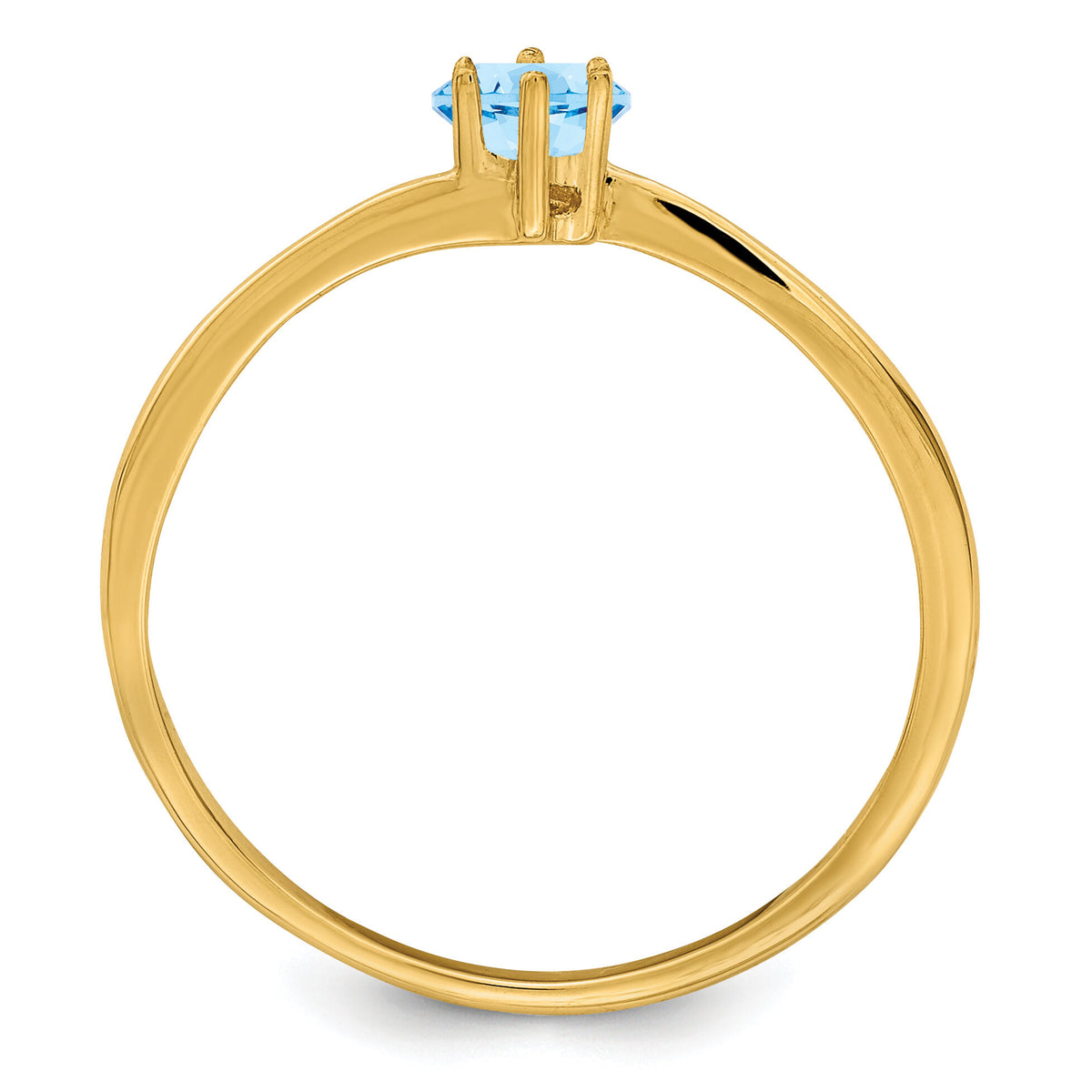 14k Polished 1-Stone Mothers Ring Mounting-XMR15/1