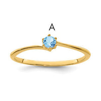 14k Polished 1-Stone Mothers Ring Mounting-XMR15/1