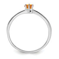 14k White Gold Polished 1-Stone Mothers Ring Mounting-XMR15/1W