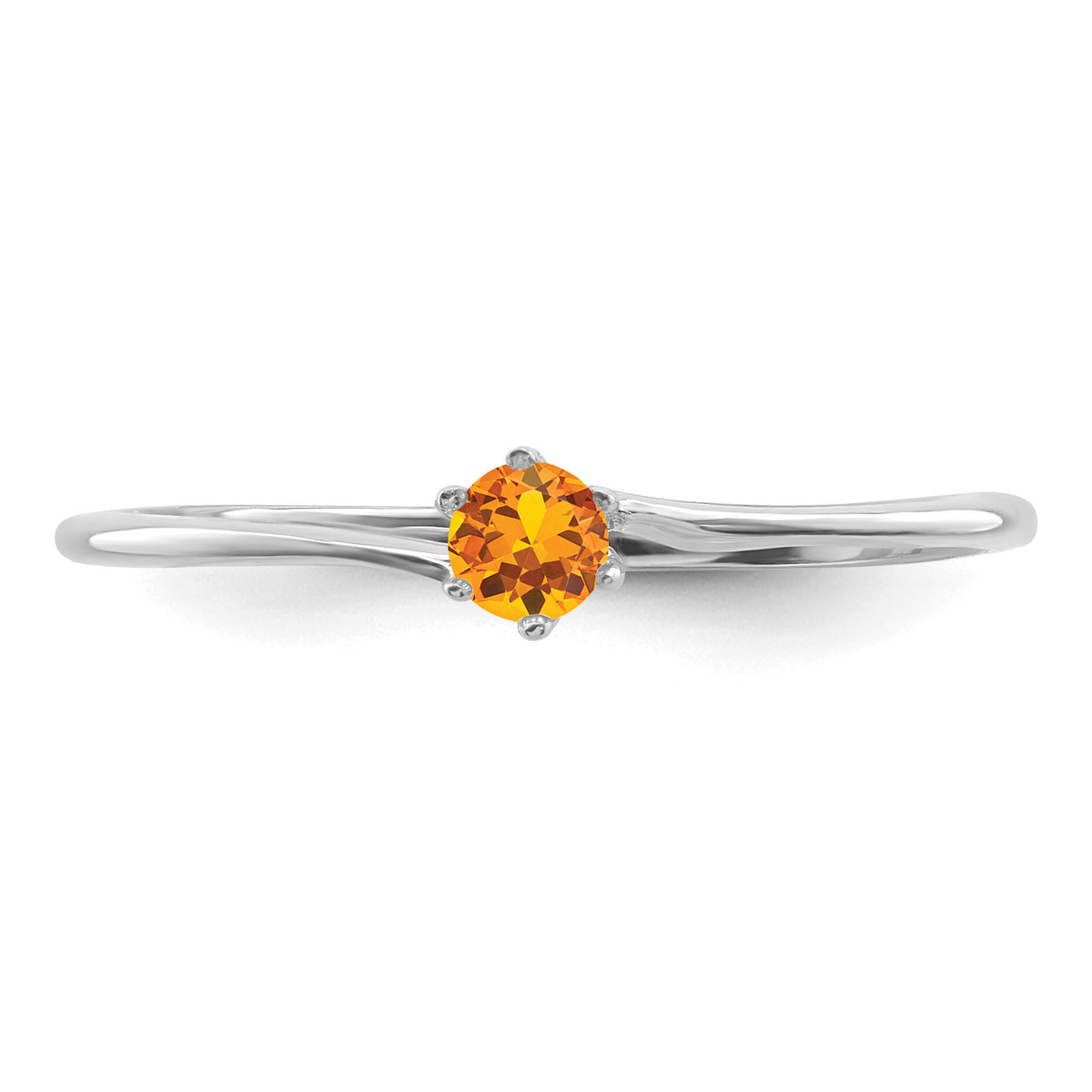 14k White Gold Polished 1-Stone Mothers Ring Mounting-XMR15/1W