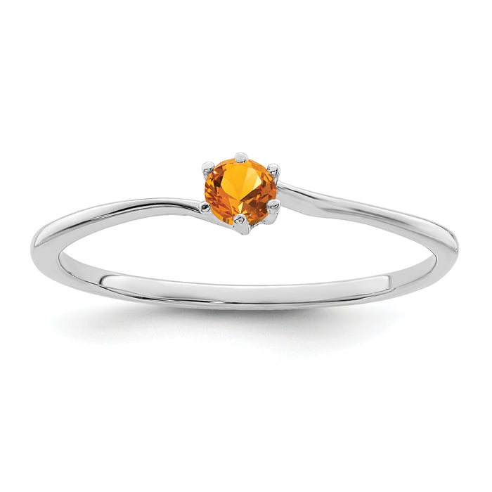 14k White Gold Polished 1-Stone Mothers Ring Mounting-XMR15/1W-7