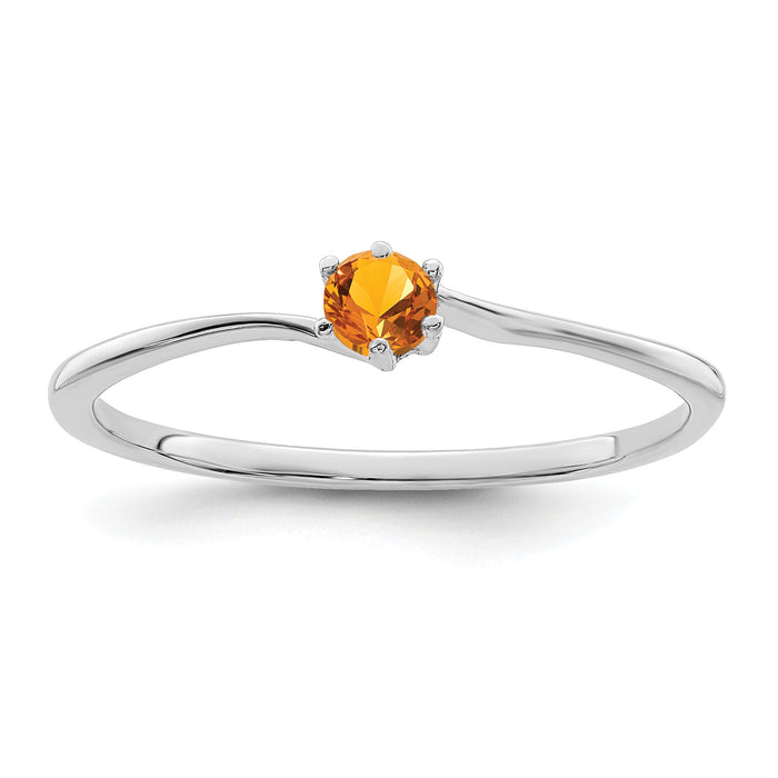 14k White Gold Polished 1-Stone Mothers Ring Mounting-XMR15/1W