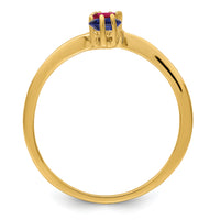 14k Polished 2-Stone Mothers Ring Mounting-XMR15/2