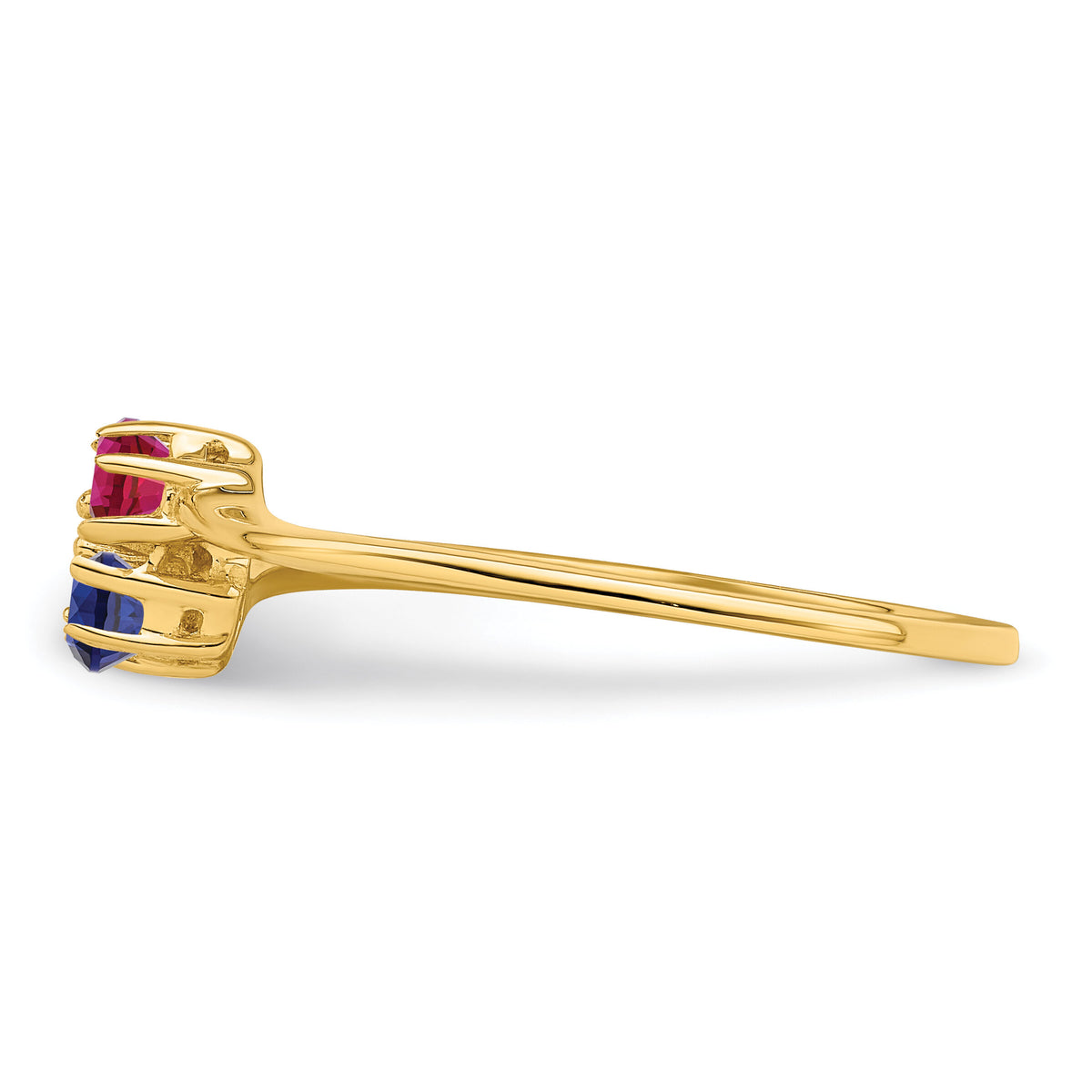 14k Polished 2-Stone Mothers Ring Mounting-XMR15/2