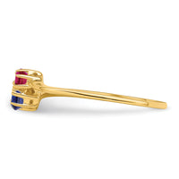 14k Polished 2-Stone Mothers Ring Mounting-XMR15/2