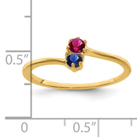 14k Polished 2-Stone Mothers Ring Mounting-XMR15/2
