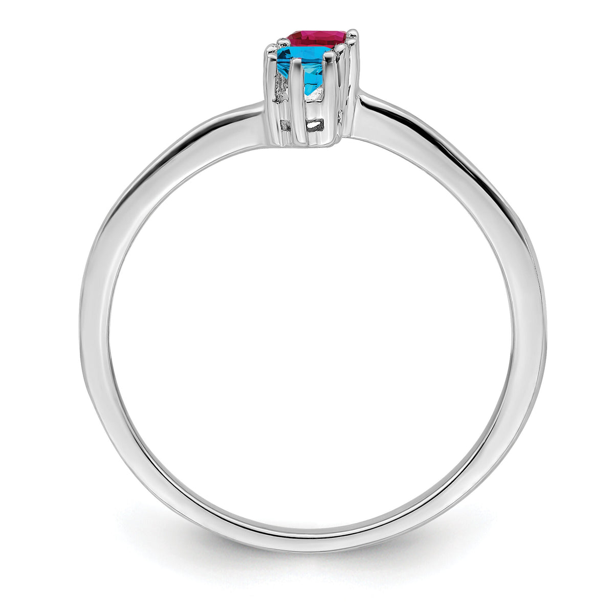 14k White Gold Polished 2-Stone Mothers Ring Mounting-XMR15/2W