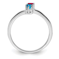 14k White Gold Polished 2-Stone Mothers Ring Mounting-XMR15/2W