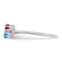 14k White Gold Polished 2-Stone Mothers Ring Mounting-XMR15/2W
