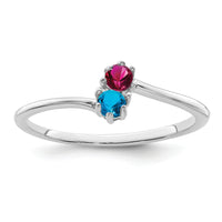 14k White Gold Polished 2-Stone Mothers Ring Mounting-XMR15/2W