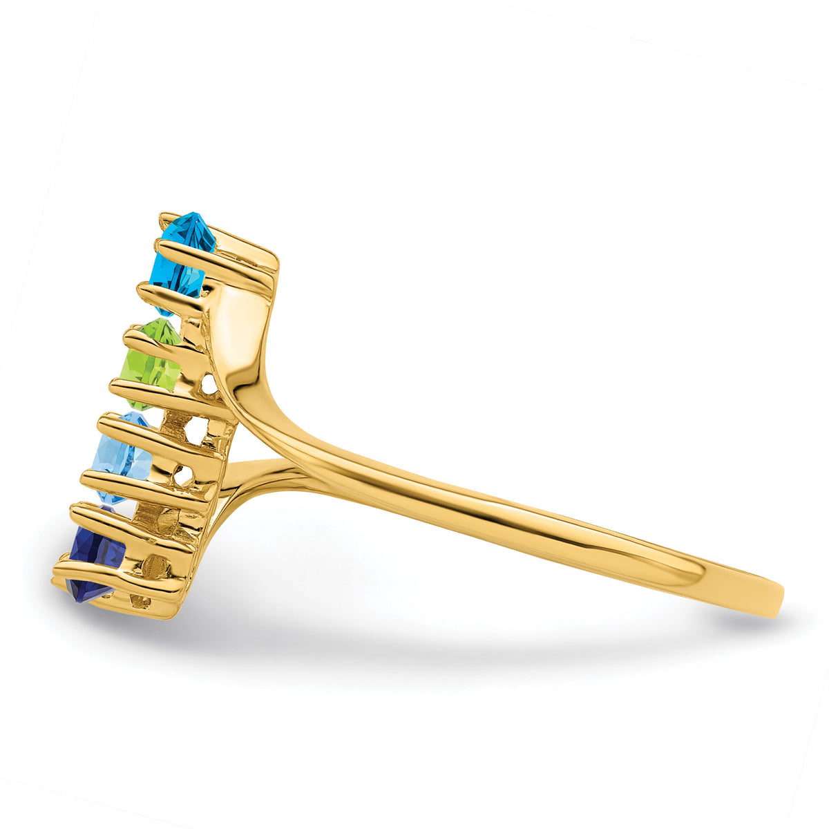 14k Polished 4-Stone Mothers Ring Mounting-XMR15/4
